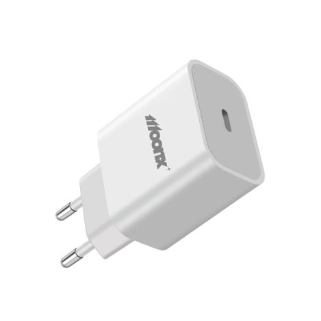 MOONX MC03, USB-C, PD 20W network charger + USB-C/Lightning cable white