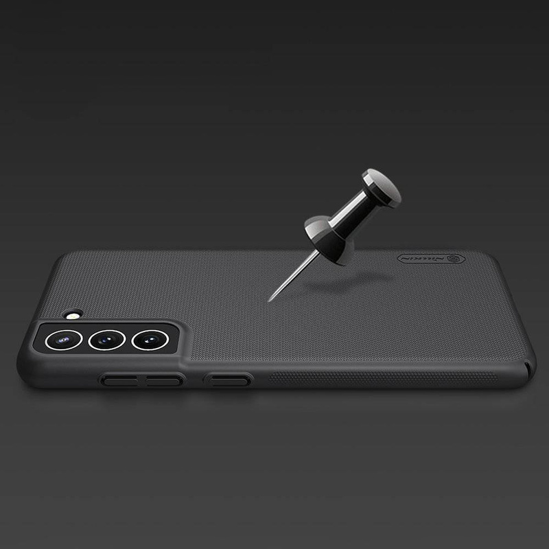 Nillkin Super Frosted Shield wzmocnione etui pokrowiec + podstawka Samsung Galaxy S21 FE czarny