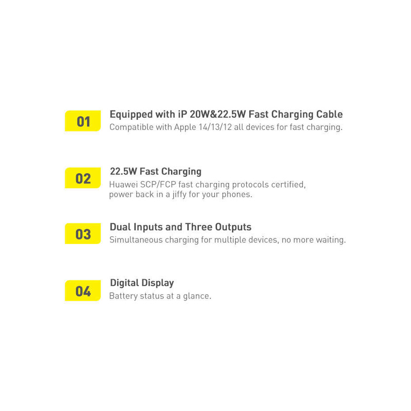 Powerbank 10000mAh 20W Baseus Qpow Pro Overseas Edition + kabel USB C 3A - czarny