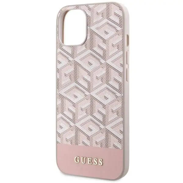 Guess GUHMP14MHGCFSEP iPhone 14 Plus 6,7&quot; rosa/rosa Hartschale GCube Stripes MagSafe