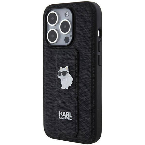Karl Lagerfeld nakładka do iPhone 14 Pro Max 6,7&quot; KLHCP14XGSACHPK HC GRIPSTAND SAFFIANO CHOUPETTE PINS czarna