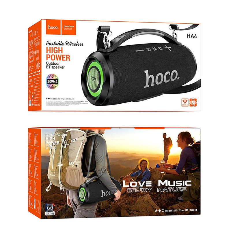 HOCO głośnik bluetooth HA4 Surge kamuflaż zielony