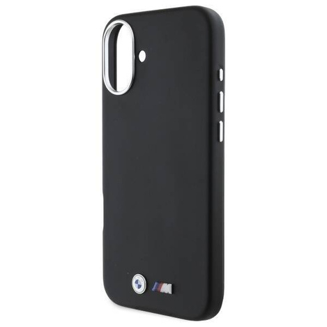 Original Case IPHONE 16 PLUS BMW Hardcase M Smooth Full Wrapped Metal MagSafe (BMHMP16M23PMWK) black