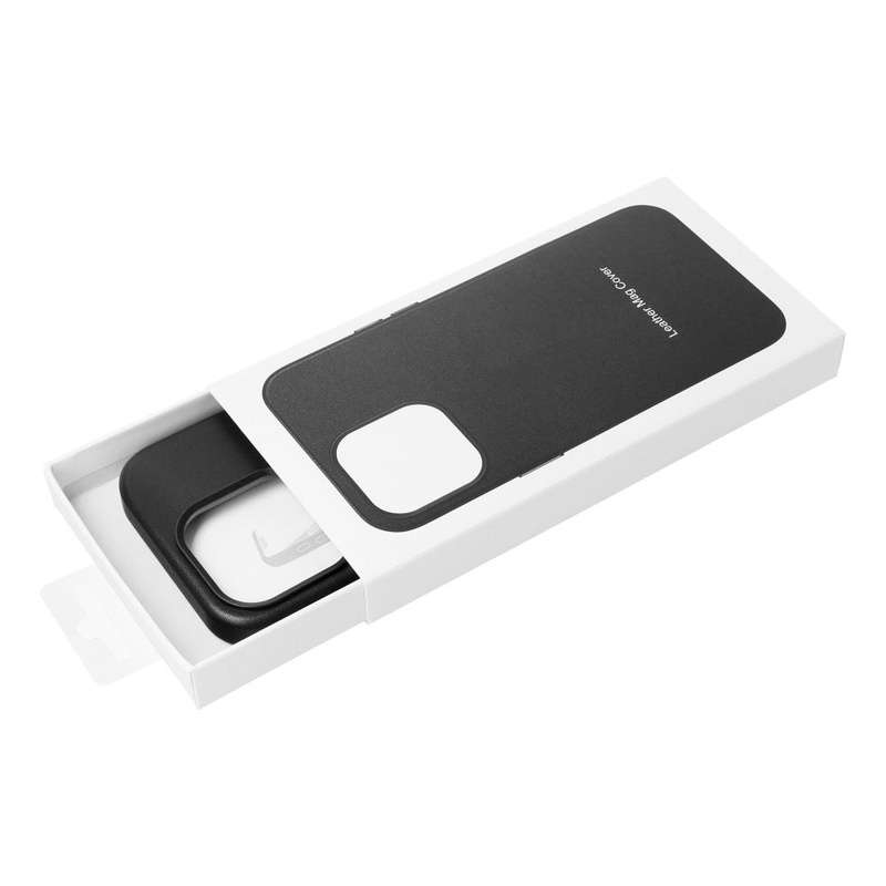 Futerał LEATHER MAG COVER kompatybilny z MagSafe do IPHONE 16 Plus czarny