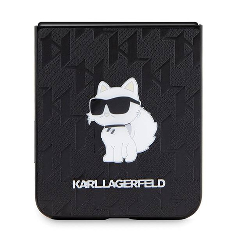 Oryginalne Etui KARL LAGERFELD Hardcase KLHCZF5SAPCHNPK do Samsung Z Flip 5 (Saffiano Mono Choupette PIN / czarny)