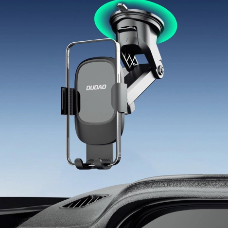 Dudao F5N+ smartphone holder with suction cup, gravity - black