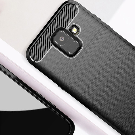 Schutzhülle SAMSUNG GALAXY A6 2018 Nexeri Carbon Gepanzert schwarz