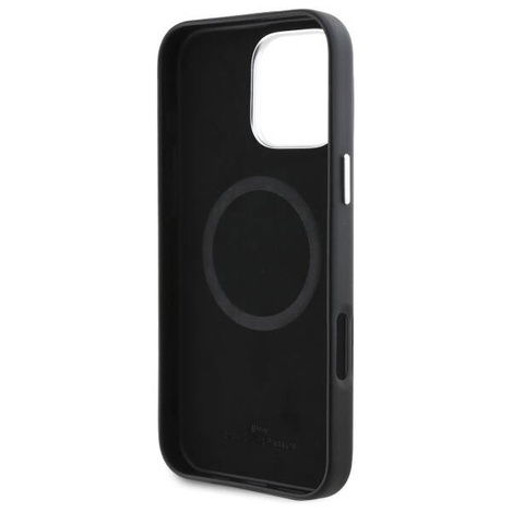 BMW nakładka do iPhone 16 Pro Max 6,9" BMHMP16X23PUFWK Hardcase Sign Full Wrapped Metal MagSafe czarna