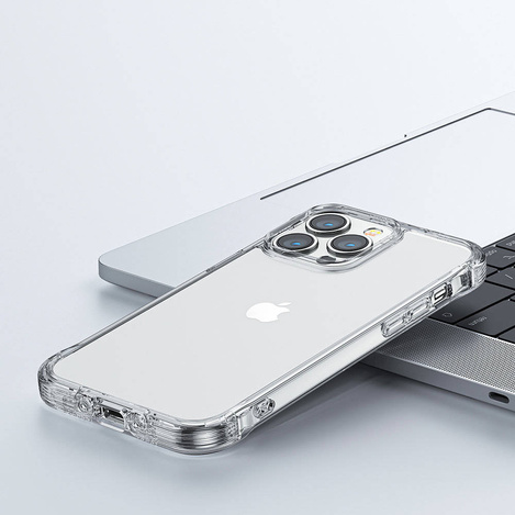 Joyroom Defender Series Case Cover für iPhone 14 Pro Armored Hook Cover Stand Clear (JR-14H2)