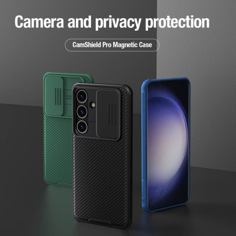 Nillkin CamShield Pro Panzerhülle mit Kameraabdeckung für Samsung Galaxy S24 – Schwarz