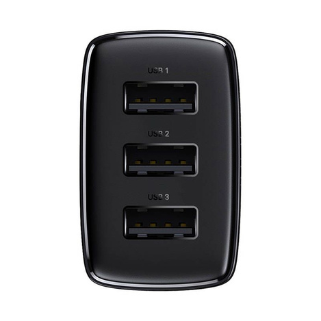 Baseus Compact Ladegerät 3x USB 17W schwarz (CCXJ020101)