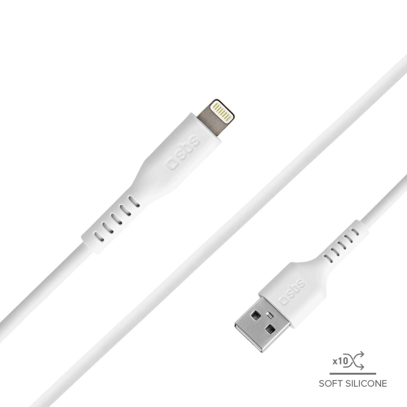Kabel SBS TECABLEUSBIP589W USB-A - Lightning - biały
