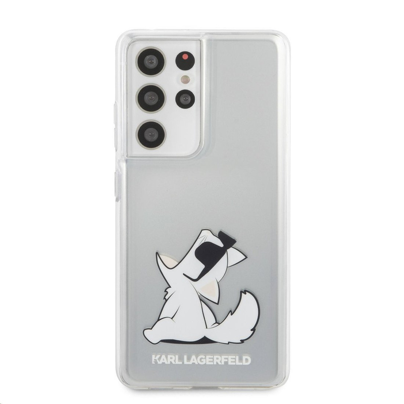 Karl Lagerfeld KLHCS21LCFNRC S21 Ultra G998 hardcase transparent Choupette Fun