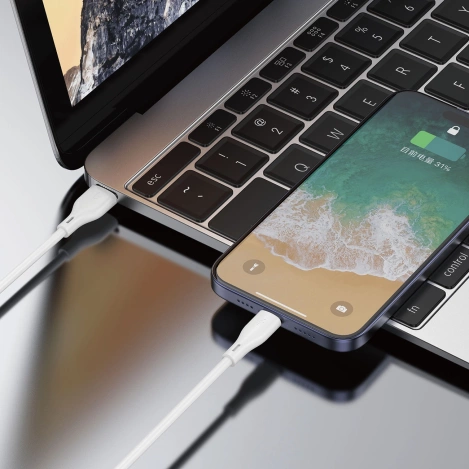 Dudao przewód kabel USB / Lightning 5A 1m biały (L2L 1m white)