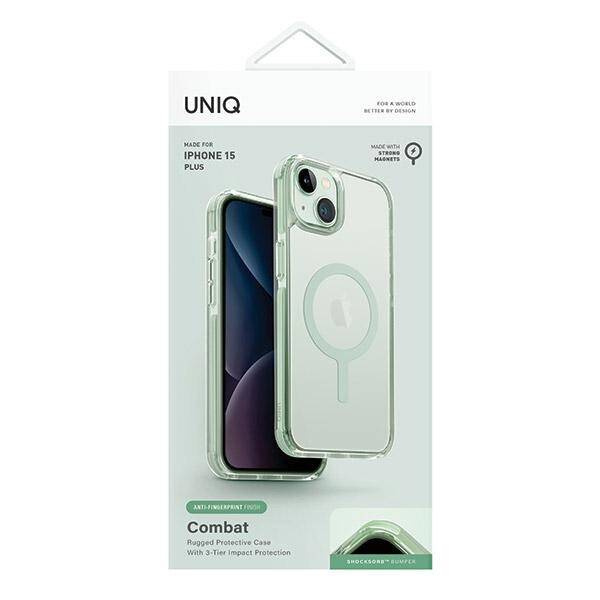Schutzhülle IPHONE 14 PLUS / 15 PLUS UNIQ Combat Duo MagClick Charging minze