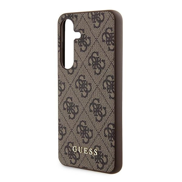 Oryginalne Etui GUESS hardcase 4G Metal Gold Logo GUOHCSA55G4GFBR do Samsung Galaxy A55 brązowy