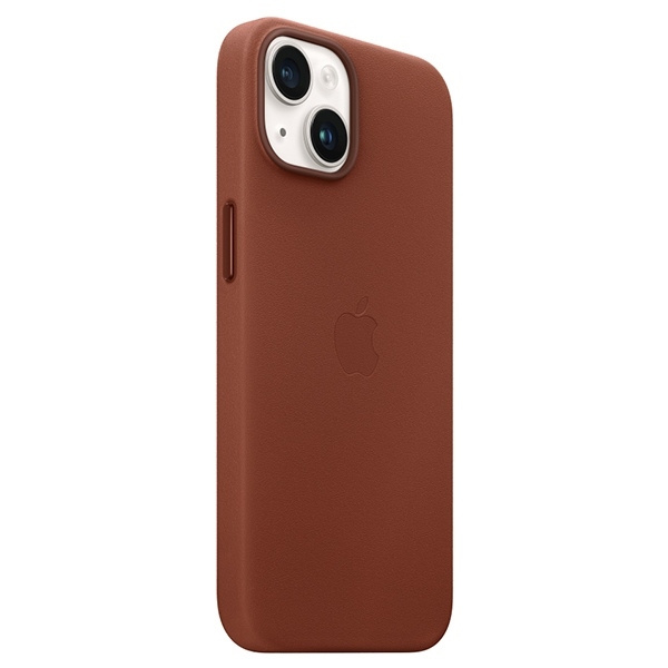 Apple Leather Case - Skórzane etui z MagSafe do iPhone 14 Plus (umbra)
