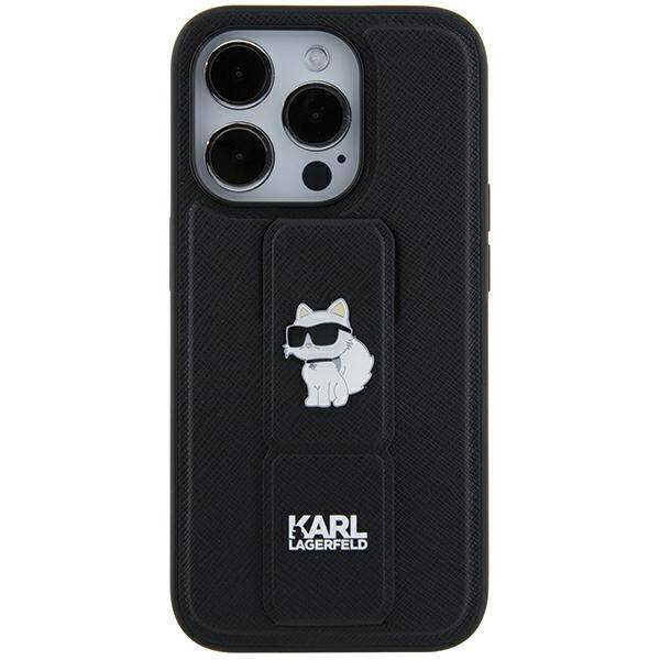 Karl Lagerfeld nakładka do iPhone 11 KLHCN61GSACHPK HC GRIPSTAND SAFFIANO CHOUPETTE PINS czarna
