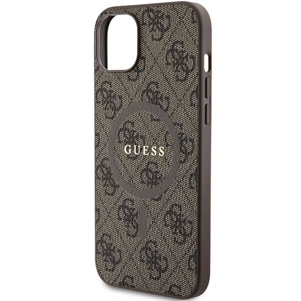 Oryginalne Etui GUESS Hardcase GUHMP14SG4GFRW do iPhone 14 (Kompatybilny z Magsafe / 4G Ring classic logo / brązowy)