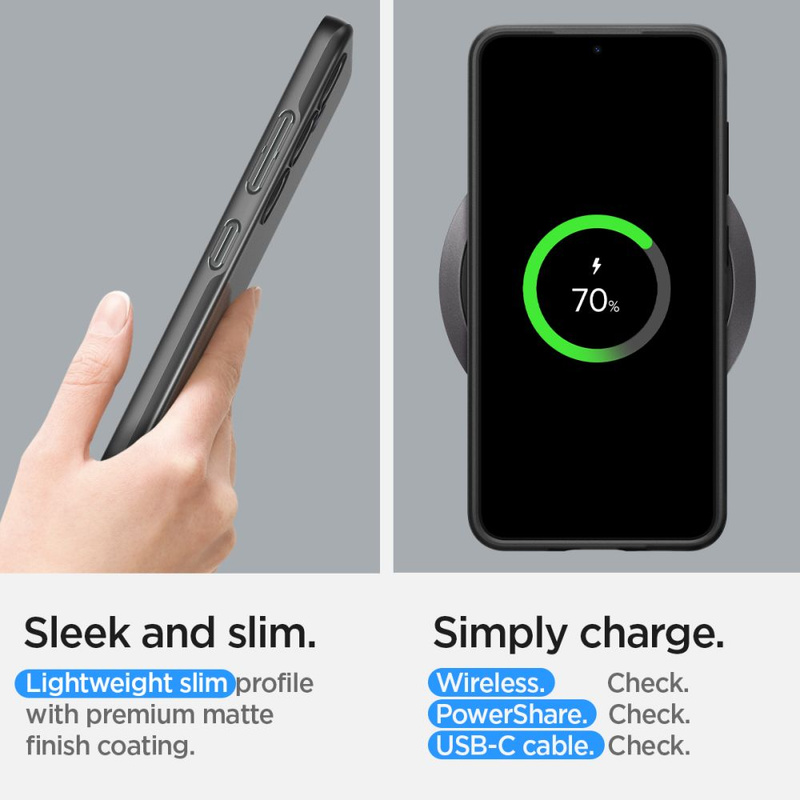 Etui Spigen Thin Fit na Samsung Galaxy S24 - czarne