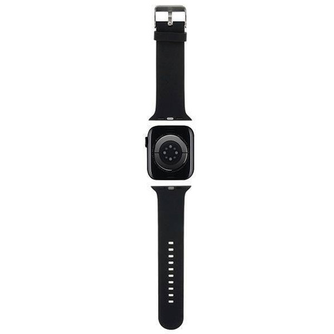 Armband für APPLE WATCH 4 / 5 / 6 / 7 / 8 / SE (38 / 40 / 41 MM) Karl Lagerfeld Strap 3D Rubber Karl Head (KLAWMSLKNK) schwarz