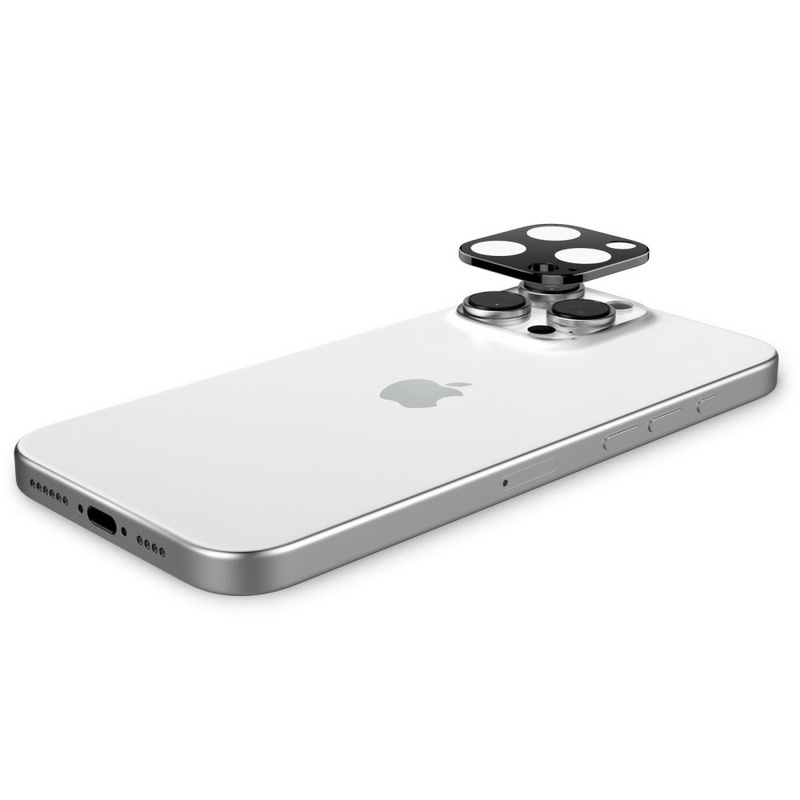 Spigen Optik. TR Camera Protector Kamera aus gehärtetem Glas (2 Stück) iPhone 14 Pro / 14 Pro Max schwarz