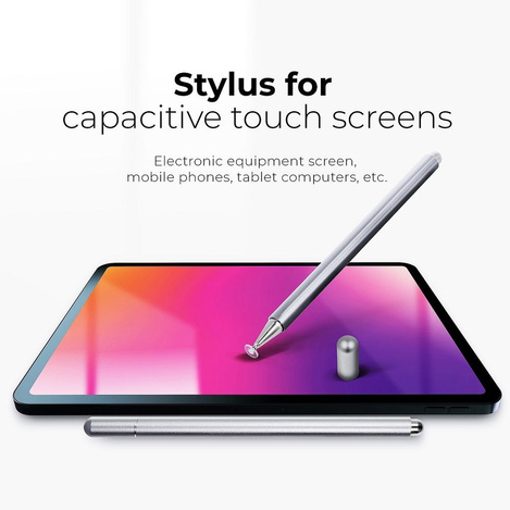 Rysik do ekranów dotykowych pojemnościowy szary