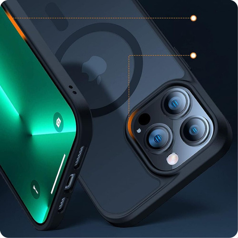 Etui IPHONE 12 MINI / 13 MINI Tech-Protect Magmat MagSafe transparentne czarne