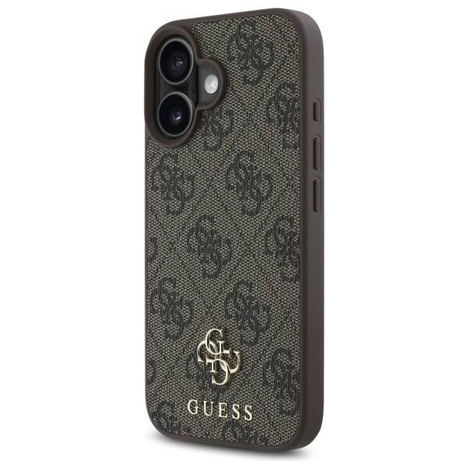 Etui Guess 4G Small Classic MagSafe na iPhone 16 - brązowe