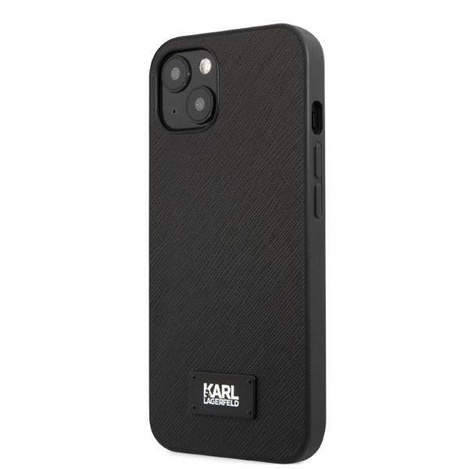 Original Case IPHONE 13 MINI Karl Lagerfeld Hardcase Saffiano Plaque black