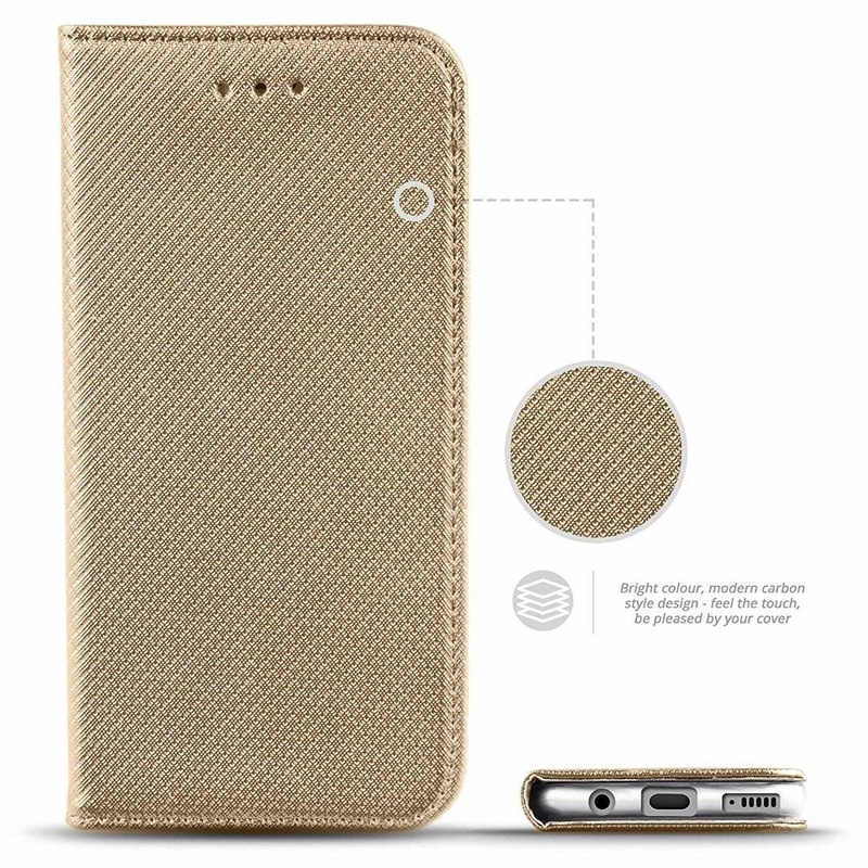 Etui portfel Flip Magnet SAMSUNG GALAXY A20E złote