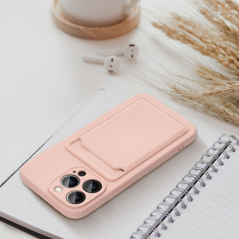 Futerał CARD CASE do IPHONE 11 różowy