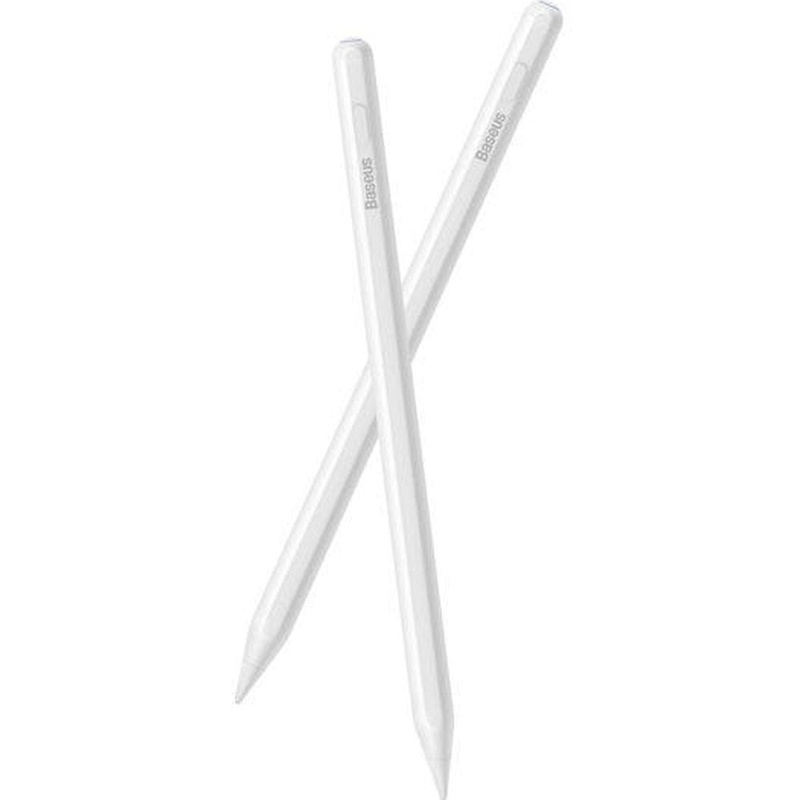 Baseus Smooth Writing 2 Overseas Edition Stylus mit aktiver Spitze für iPad mit USB-C-Kabel und austauschbarer Spitze – Weiß