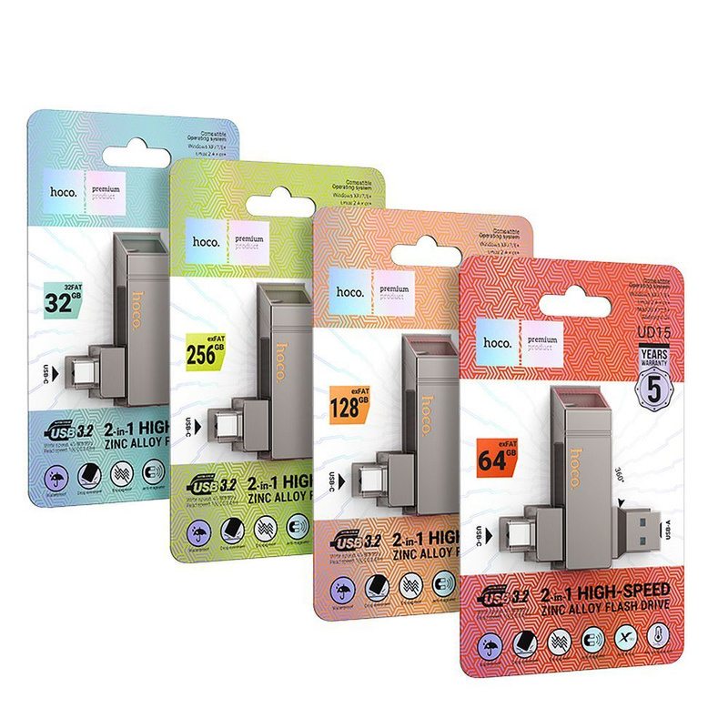 HOCO pendrive USB A + USB C UD15 64GB USB3.2