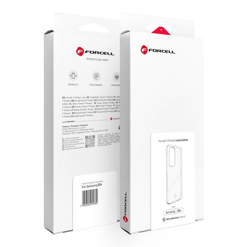 FORCELL F-PROTECT Long Lasting thin case do SAMSUNG S24 transparent
