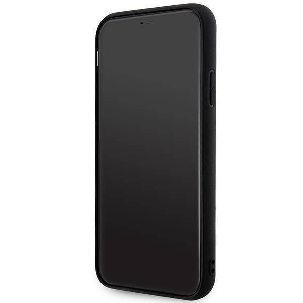 Original Handyhülle IPHONE 11 Karl Lagerfeld Hardcase 3D Monogram (KLHCN61RUPKLPK) schwarz