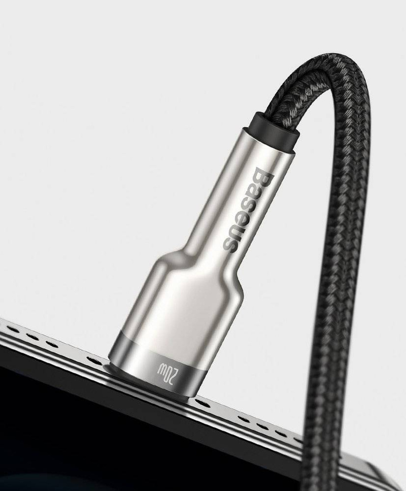 Baseus Cafule Metal Data kabel USB Typ C - Lightning 20 W Power Delivery 2 m biały (CATLJK-B02)