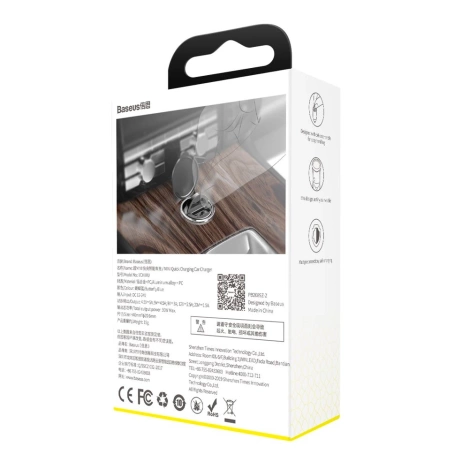 Baseus Tiny Star PPS mini inteligentna ładowarka samochodowa USB 30W Quick Charge 3.0 szary (VCHX-A0G)