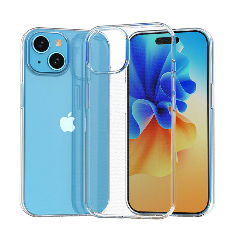 iPhone 15-Hülle aus der Ultra Clear-Serie in transparenter Farbe