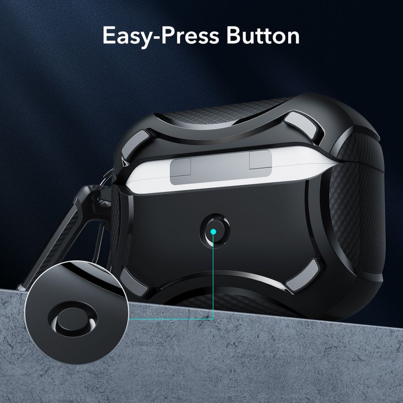 Schutzhülle APPLE AIRPODS PRO ESR Cyber Armor Halolock MagSafe schwarz
