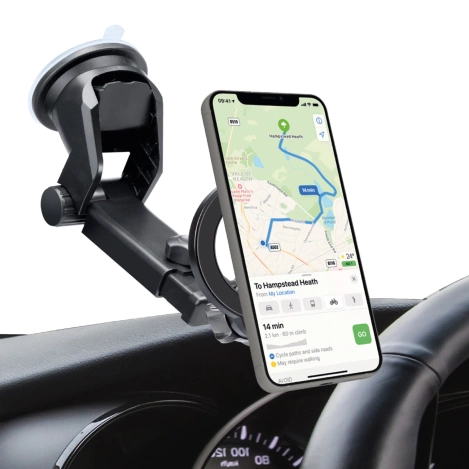 SBS TESUPMAGRINGEXT Smartphone Holder for Dashboard and Windshield, MagSafe Compatible - Black