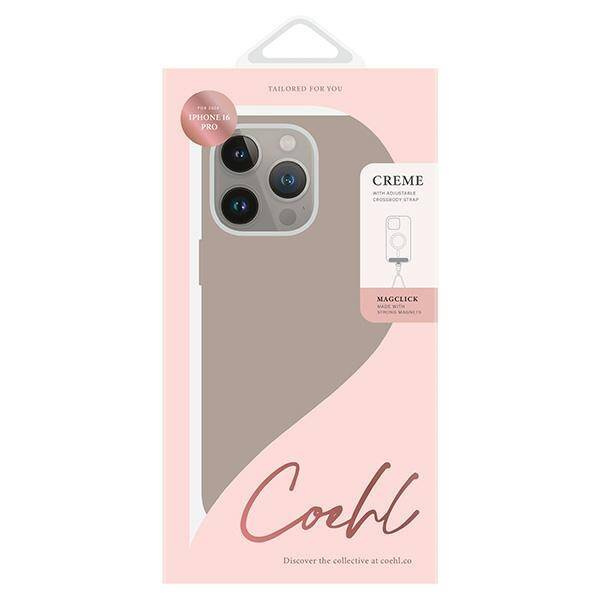 UNIQ etui Coehl Creme iPhone 16 Pro 6.3" Magnetic Charging szary/taupe grey