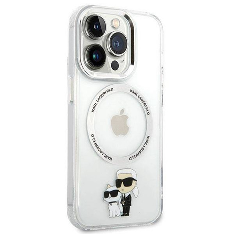 Karl Lagerfeld KLHMP13LHNKCIT iPhone 13 Pro 6,1&quot; Hardcase transparent Ikonisches Karl&amp;Choupette Magsafe