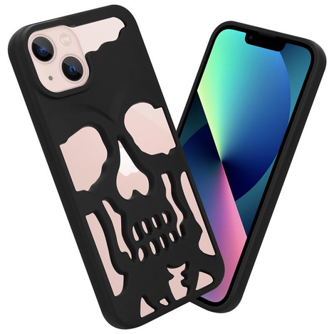 ETUI SKULL IPHONE 12 PRO MAX, MATT BLACK / CZARNY