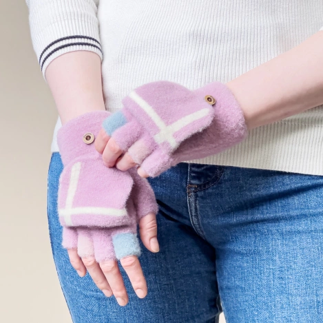 Women's/children's winter telephone gloves - pink