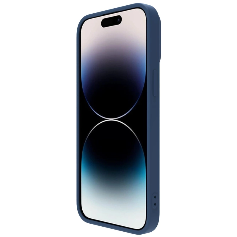 Nillkin CamShield Magnetic Silicone Case iPhone 14 Pro Max Magnetic MagSafe Cover with Camera Protector Blue