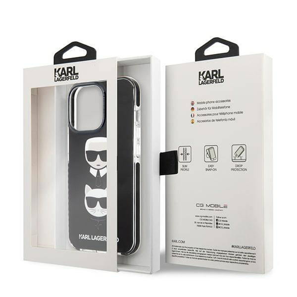 Karl Lagerfeld KLHCP13XTPE2TK iPhone 13 Pro Max 6,7" hardcase czarny/black Karl&Choupette Head