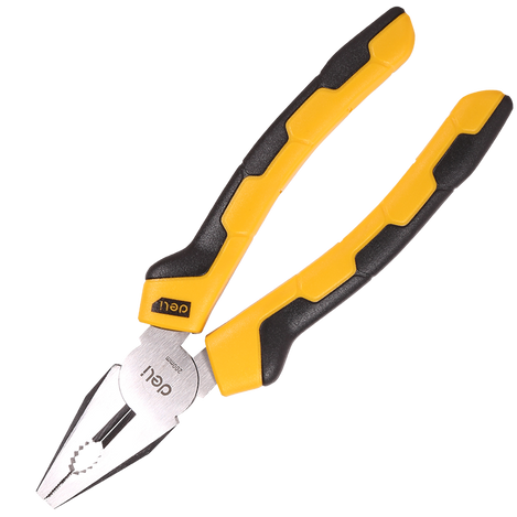 Szczypce uniwersalne (kombinerki) Deli Tools EDL2008, 8" (żółte)