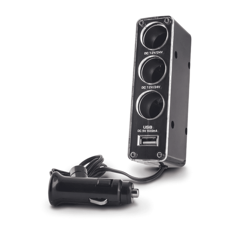 Rozdzielacz gniazda Ładowarka samochodowa FOREVER 3w1 USB CSS-03