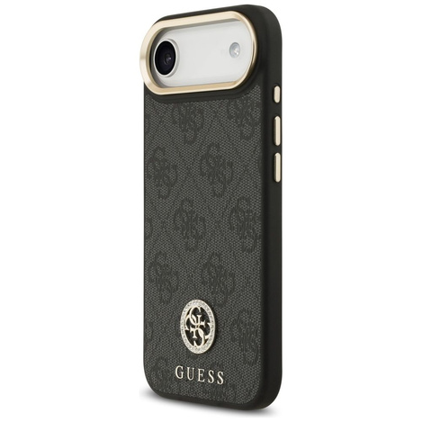 GUESS futerał do IPHONE 17 Air kompatybilny z MagSafe GUHMP17MP4GRMDEK (PU W/ 4G Strass Logo) czarny